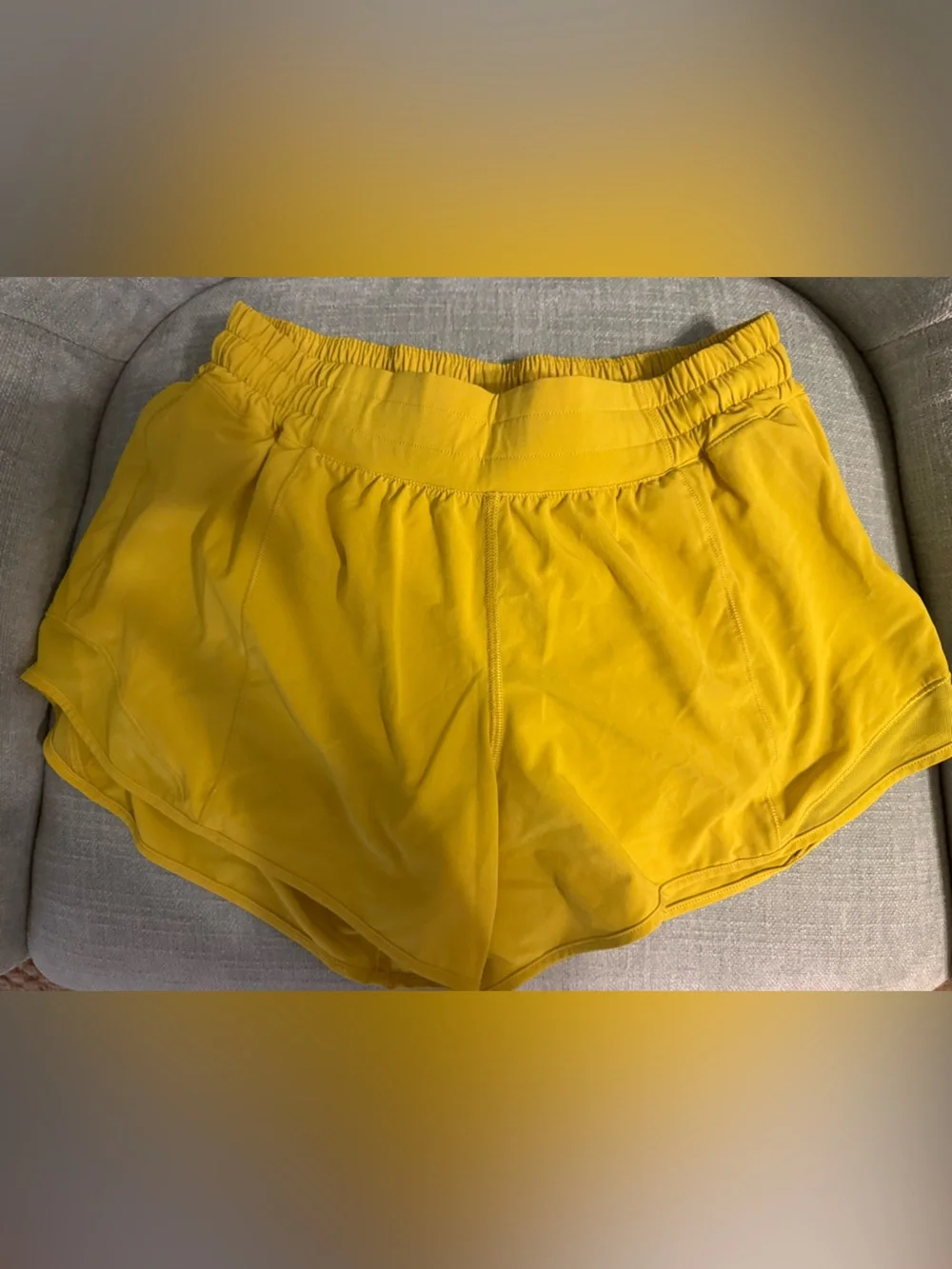 Lululemon Bright Yellow Hotty Hot Shorts (8)